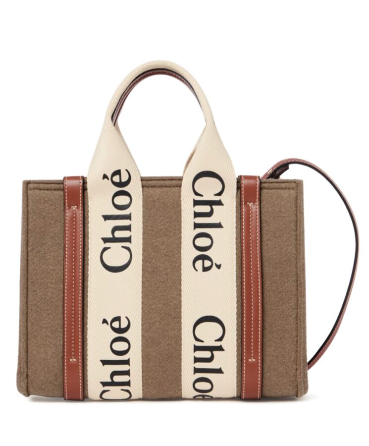 chl.oe Small Woody Tote Bag With Strap Apricot