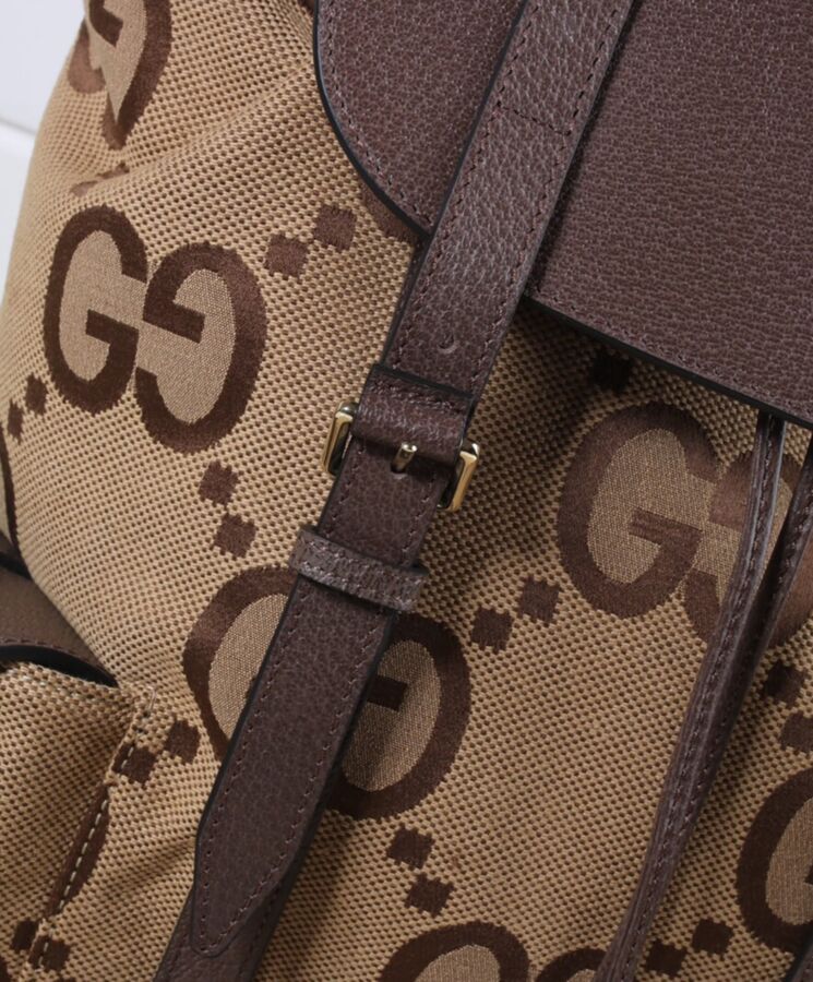 G.U.C.C Backpack With Jumbo GG Dark Coffee