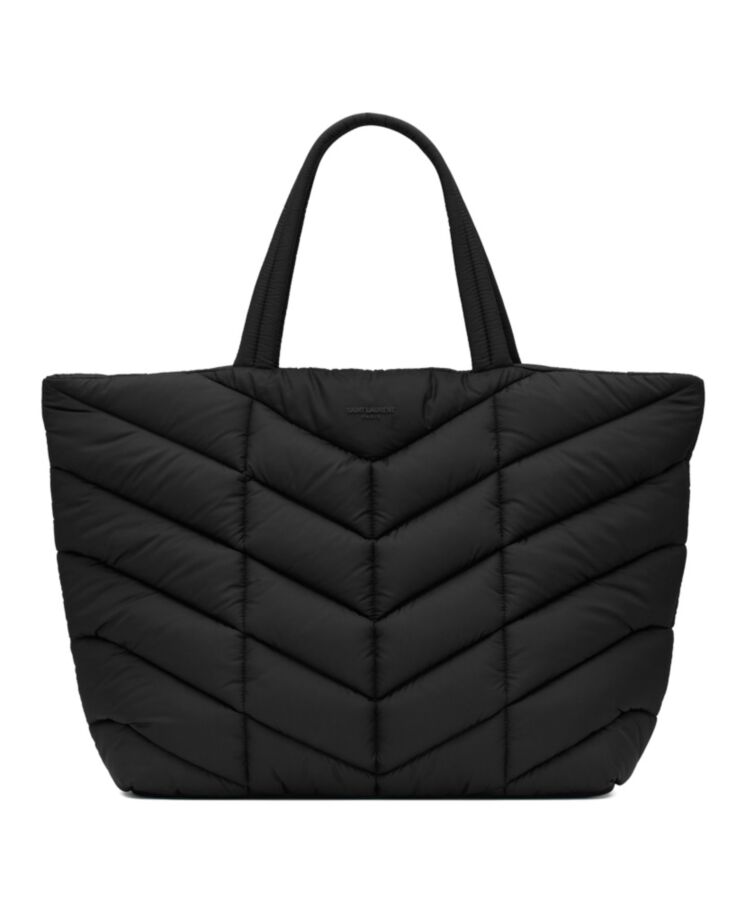 Saint.Lau.rent Puffer Tote In Econyl Black