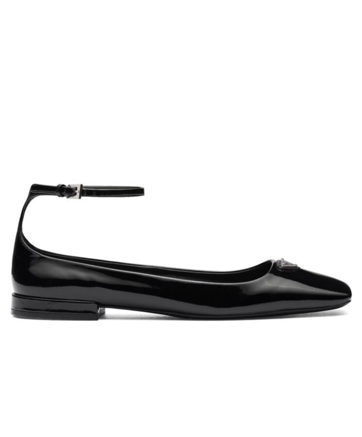 Pra.-da Women’s Patent Leather Ballerinas 1F036N Black