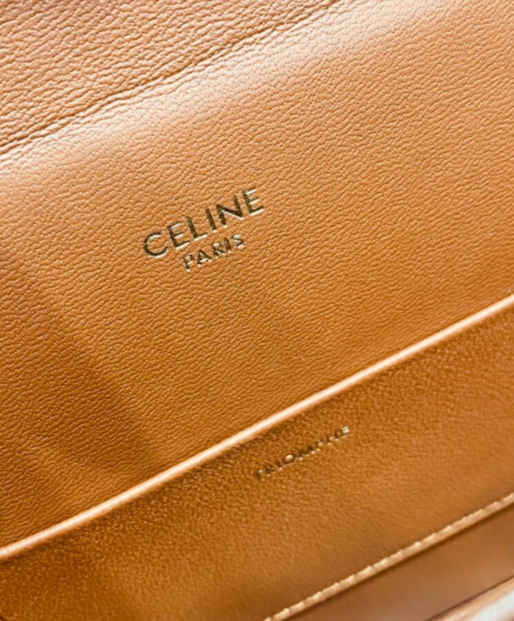 Ce.line Box Triomphe In Triomphe Canvas And Calfskin Coffee