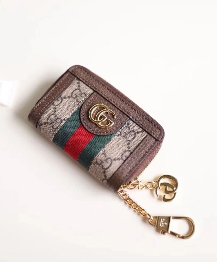 G.U.C.C Ophidia GG, GG logo key case, luxury key case, G.U.C.C heritage, Web stripe