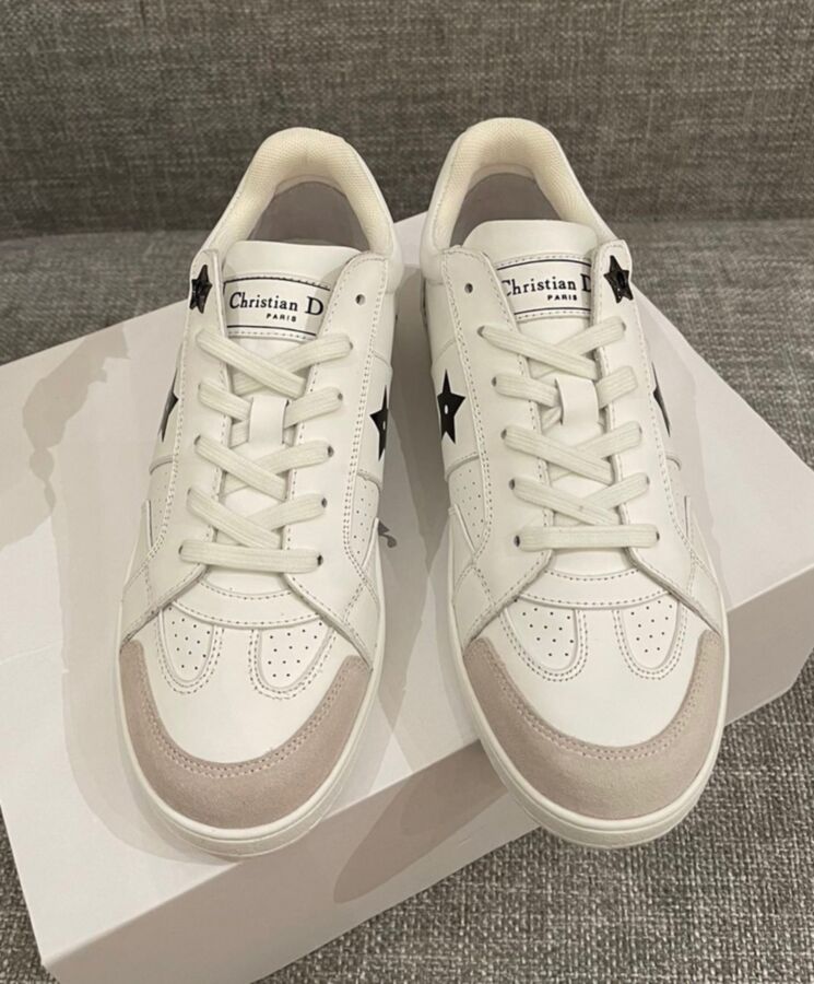 Di.ar Unisex Star, White Sneaker, Luxury Footwear, Di.ar Paris, Calfskin Sneaker