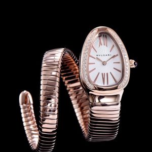 Bvl.gar 18ct rose-gold, Diamond Watch, Luxury Timepiece, Quartz Movement, Brilliant-Cut Diamonds