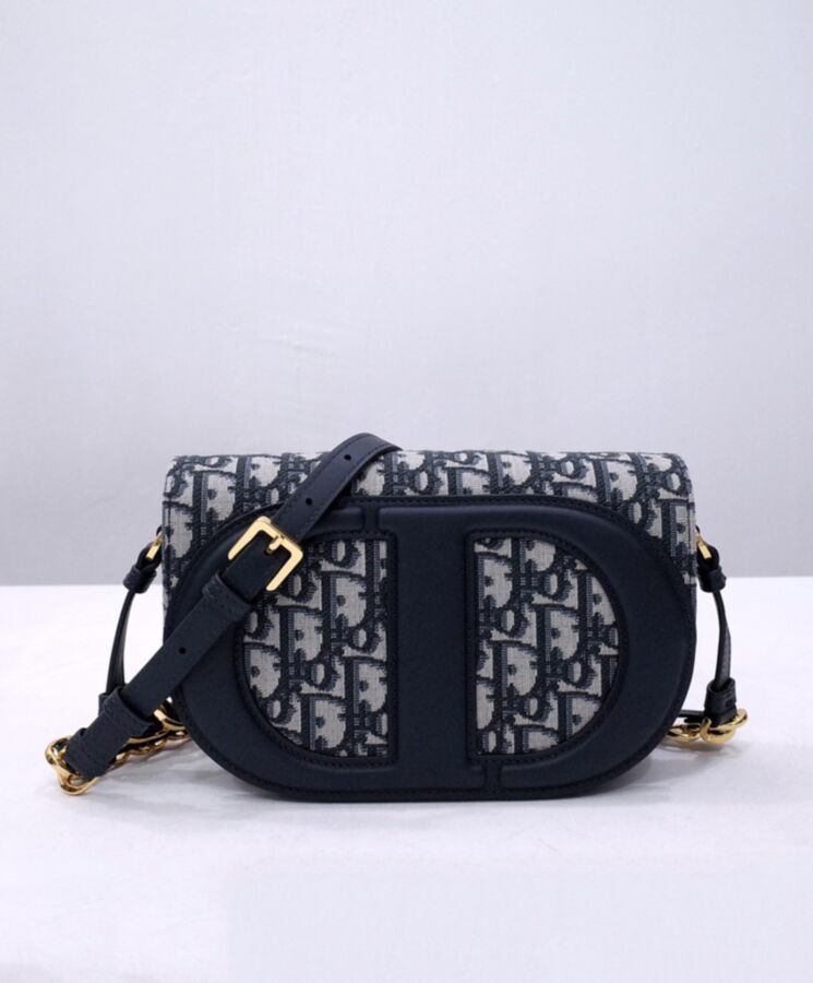 Di.ar CD Signature Bag With Strap Dark Blue