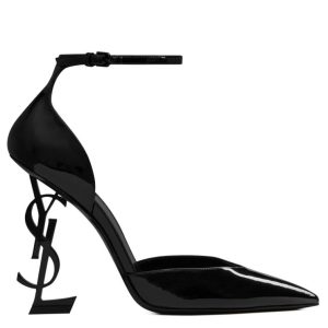 Saint.Lau.rent Women's Opyum Pumps, Patent Leather Heels, Black D'orsay Pumps