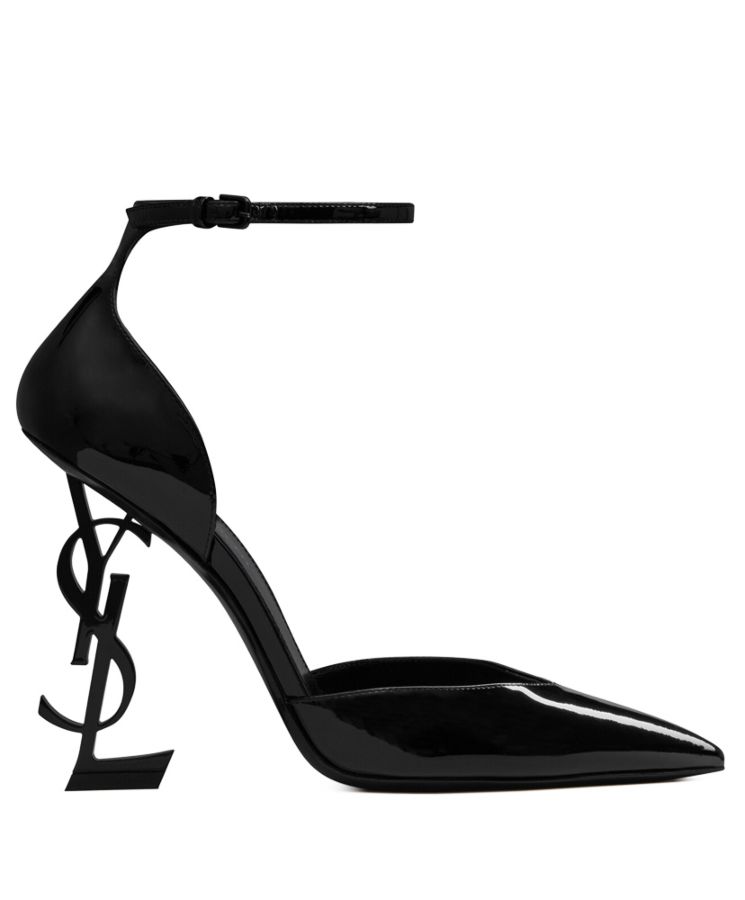 Saint.Lau.rent Women's Opyum Pumps, Patent Leather Heels, Black D'orsay Pumps