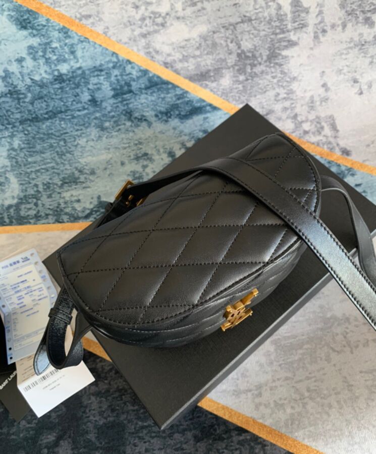 Saint.Lau.rent June Box Bag In Quilted Lambskin Black