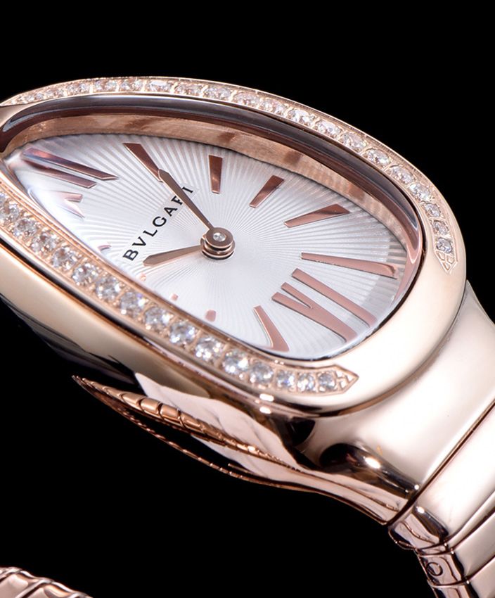 Bvl.gar 18ct rose-gold, Diamond Watch, Luxury Timepiece, Quartz Movement, Brilliant-Cut Diamonds