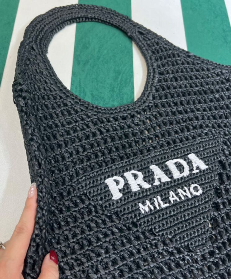 Pra.-da Raffia Tote Bag