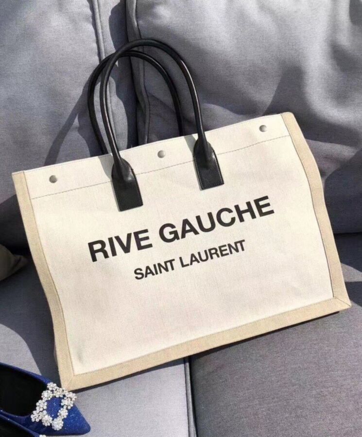 Saint.Lau.rent Rive Gauche Tote Bag 509415 Cream