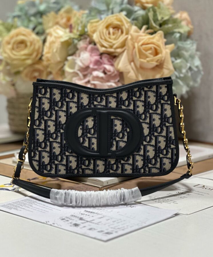 Di.ar CD Signature Hobo Mini Bag Dark Blue