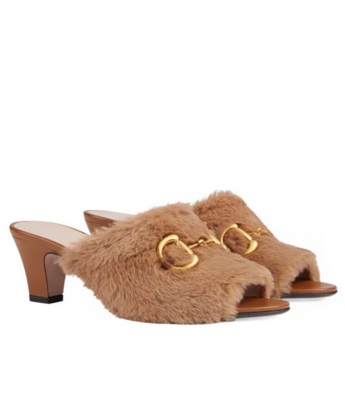 G.U.C.C Women's Mid-heel, Slide Sandal 722962, Coffee G.U.C.C Sandal, G.U.C.C Dans Le Vert, Mid-heel Sandal, G.U.C.C Year of Rabbit Edition.