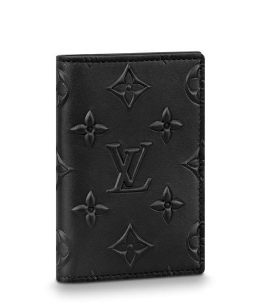 L.*V Pocker, Organizer Slender, M80508 Black, Monogram Seal Cowhide, Luxury Organizer