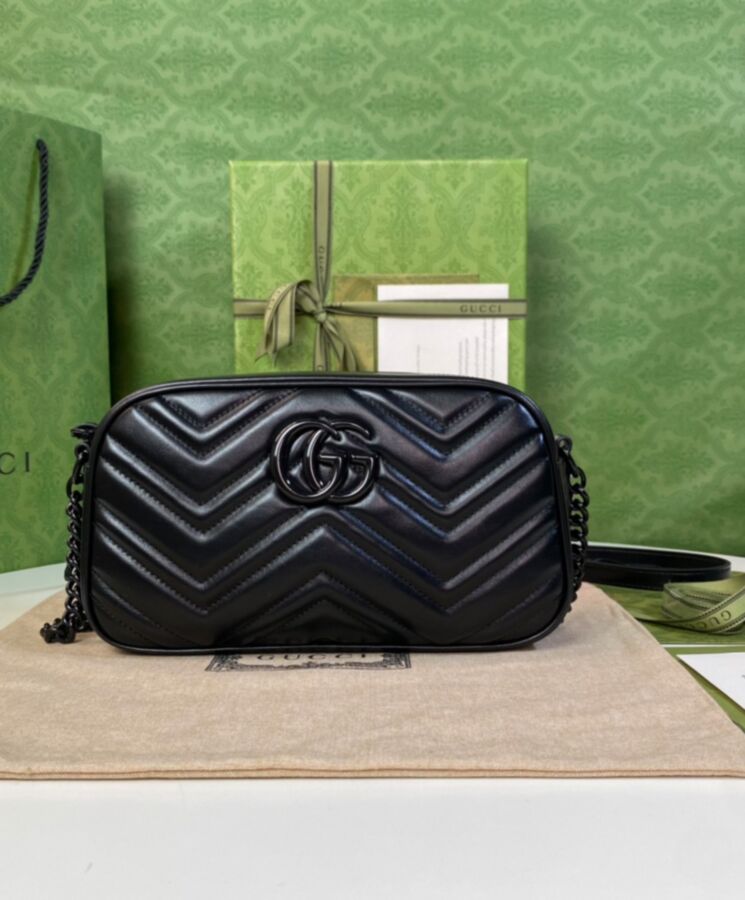 G.U.C.C GG Marmont Small Shoulder Bag Black