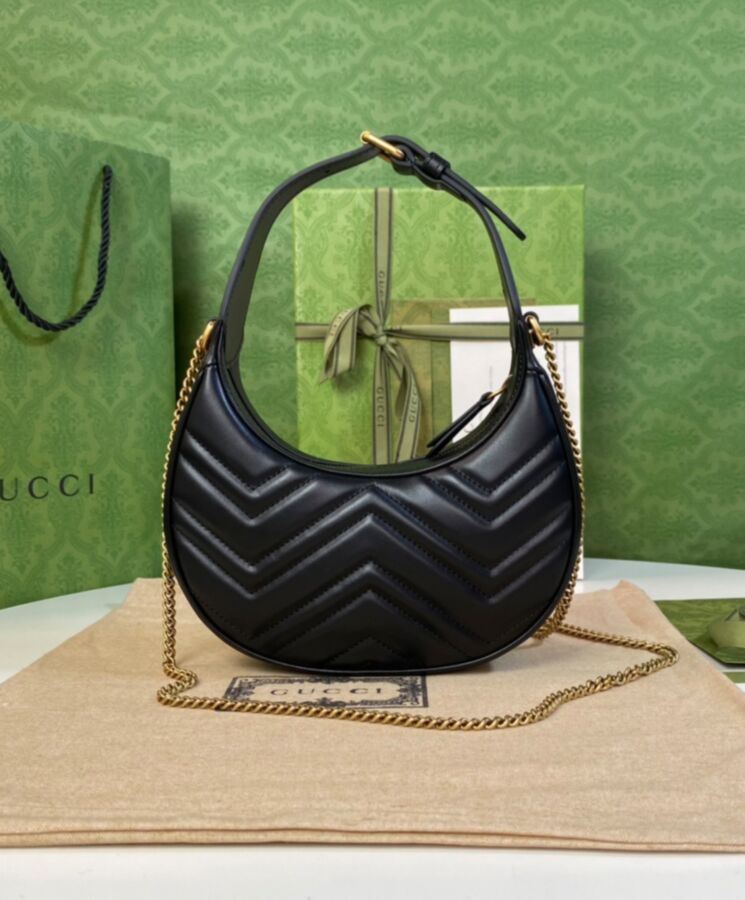 G.U.C.C GG Marmont Half-moon-shaped Mini Bag