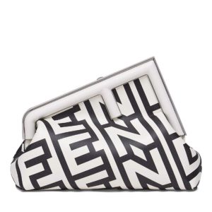 Fen.di First Midi, Fen.di Roma Capsule Collection, Marc Jacobs Design, Two-tone Printed Nappa Leather Bag, Luxury Handbag