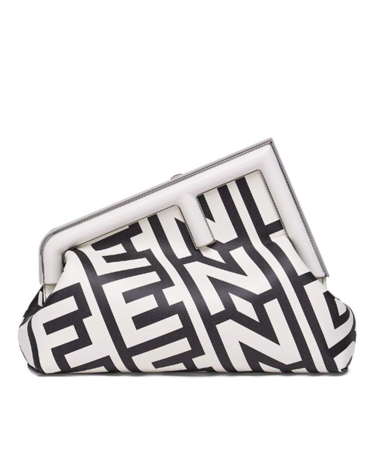 Fen.di First Midi, Fen.di Roma Capsule Collection, Marc Jacobs Design, Two-tone Printed Nappa Leather Bag, Luxury Handbag