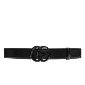 G.U.C.C GG Marmont, Wide Belt Black, Premium Cowhide Leather Belt