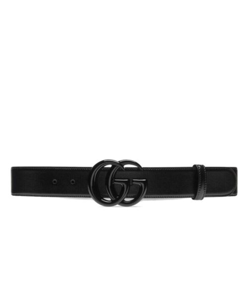 G.U.C.C GG Marmont, Wide Belt Black, Premium Cowhide Leather Belt