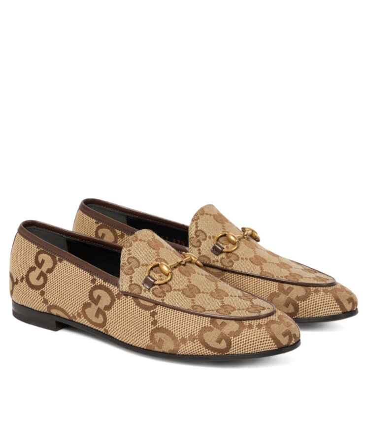 G.U.C.C Women’s Jordaan Maxi GG Canvas Loafers Apricot