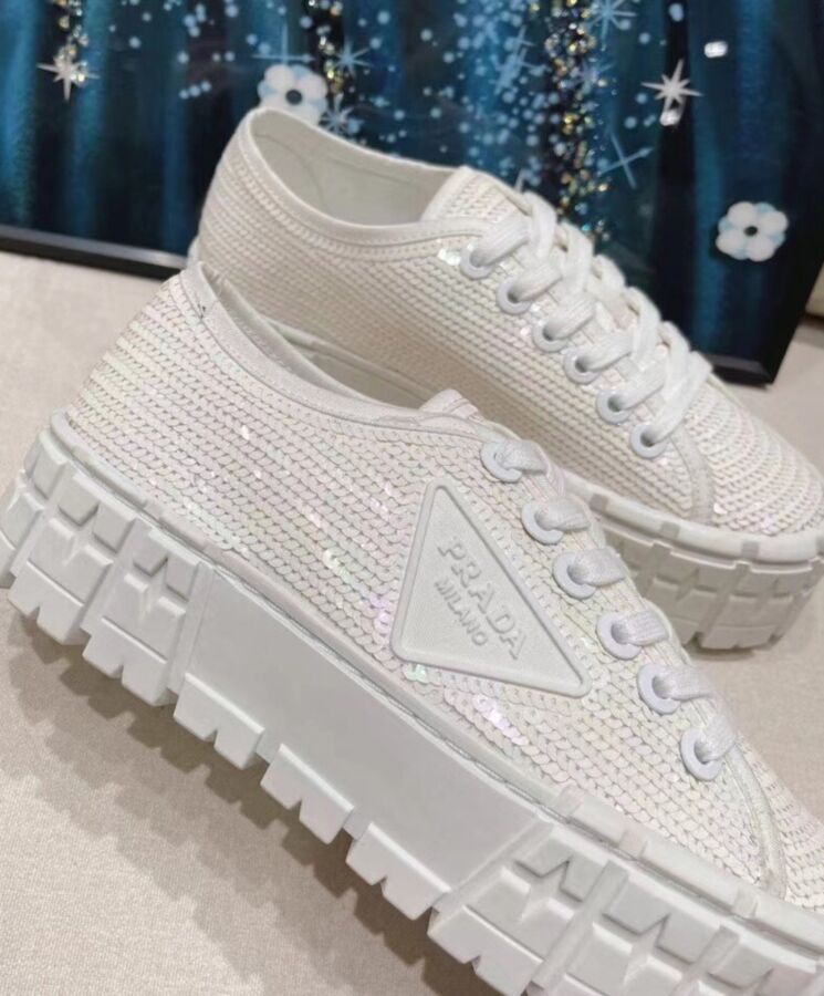 Pra.-da Women’s Double Wheel Sequin Sneakers