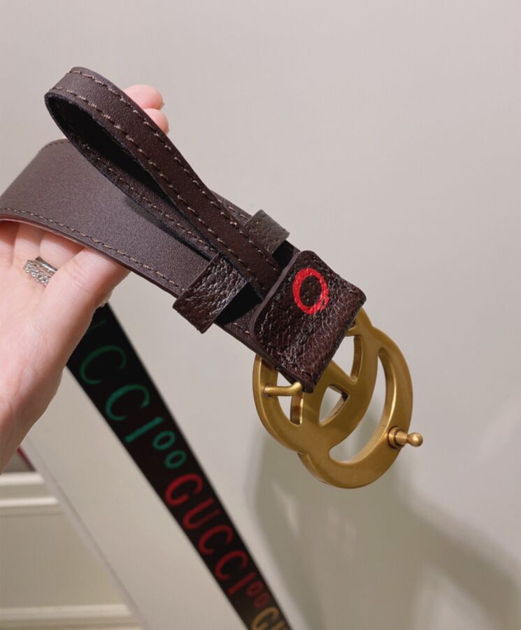 G.U.C.C Unisex 100 GG Marmont Belt Henna