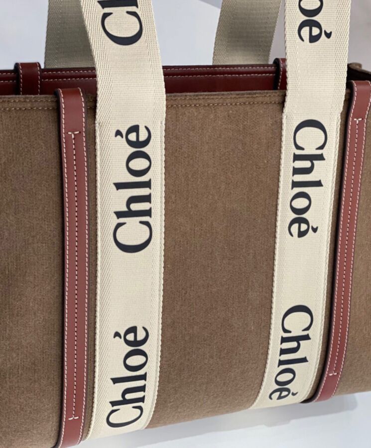 chl.oe Medium Woody Tote Bag Apricot