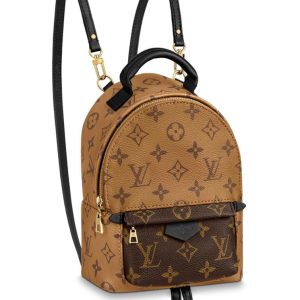 L.*V Palm Springs Mini, Luxury Backpack, Monogram Reverse Canvas