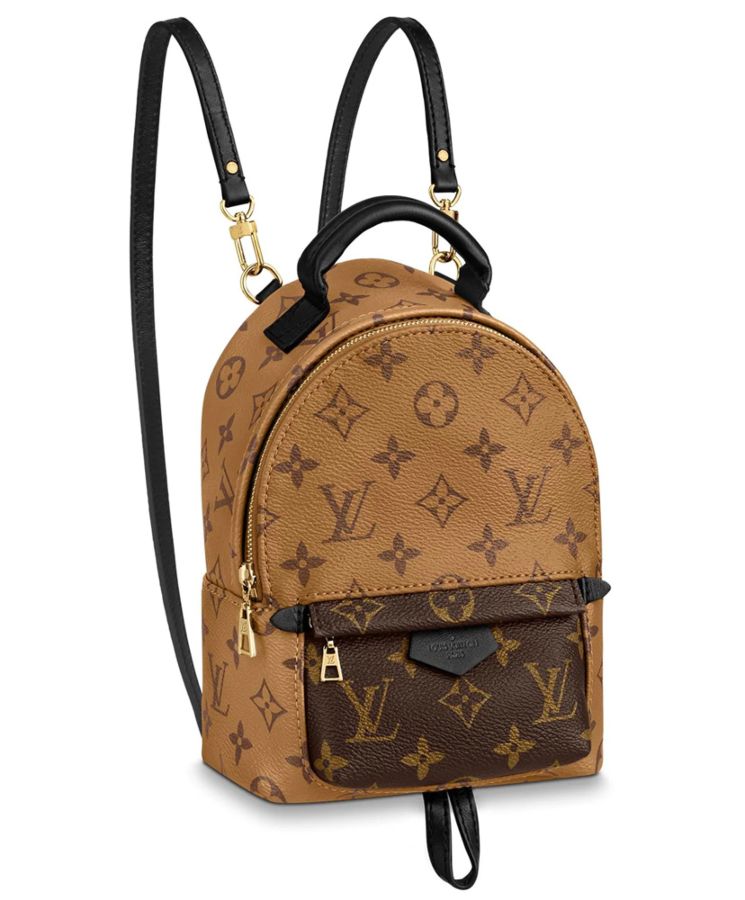 L.*V Palm Springs Mini, Luxury Backpack, Monogram Reverse Canvas