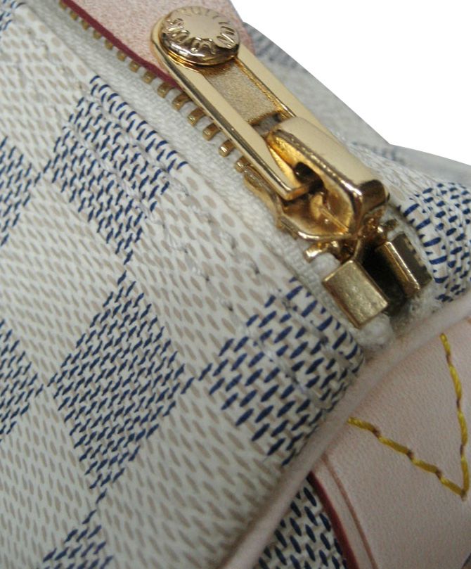 L.*V Damier, Luxury Handbag, Damier Speed N41533 White, Authentic L.*V