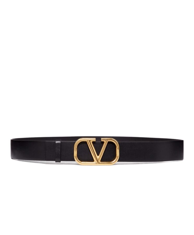 Valen.tino Vlogo Signature Calfskin Belt Black