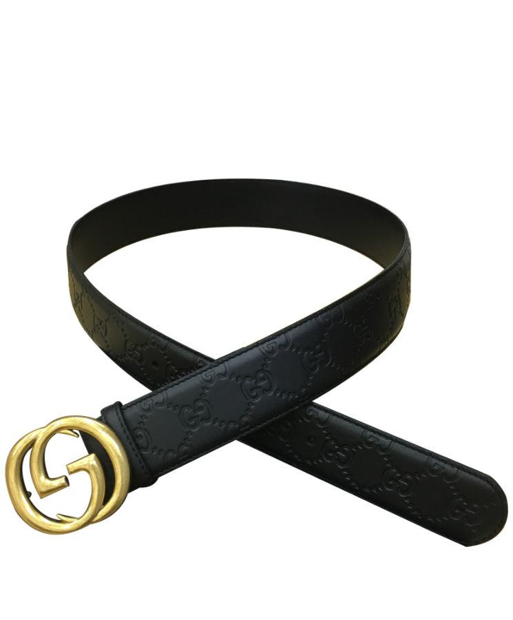 G.U.C.C Leather Belt, Double G Buckle, Luxury Leather Belt, Designer Accessories