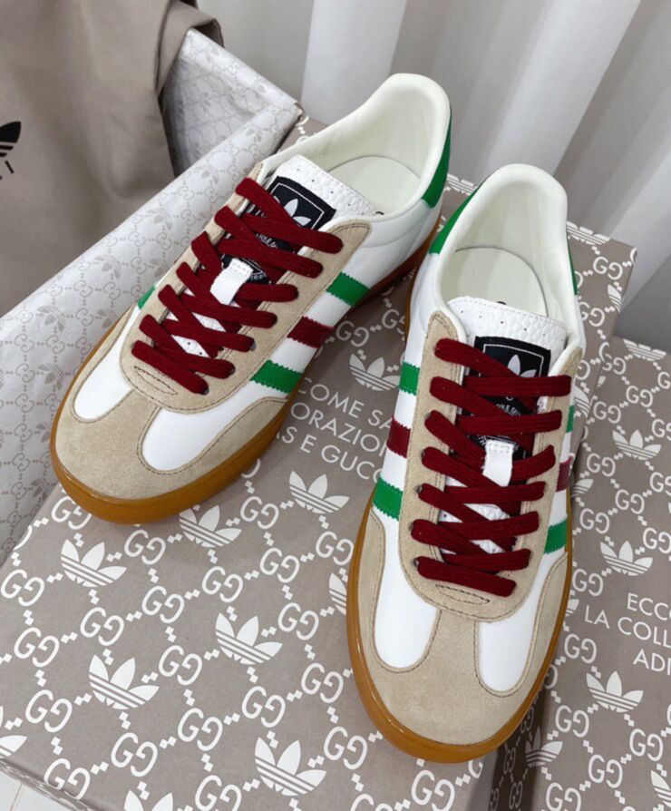 G.U.C.C x Adi.da.c, Unisex Gazelle Sneaker, Green Gazelle Sneaker, Luxury sportswear, G.U.C.C Trefoil