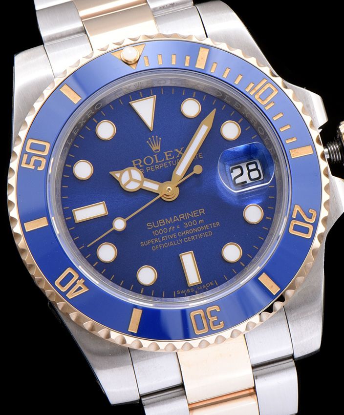 Ro.le.x Submariner Automatic Watch with Dimond Blue