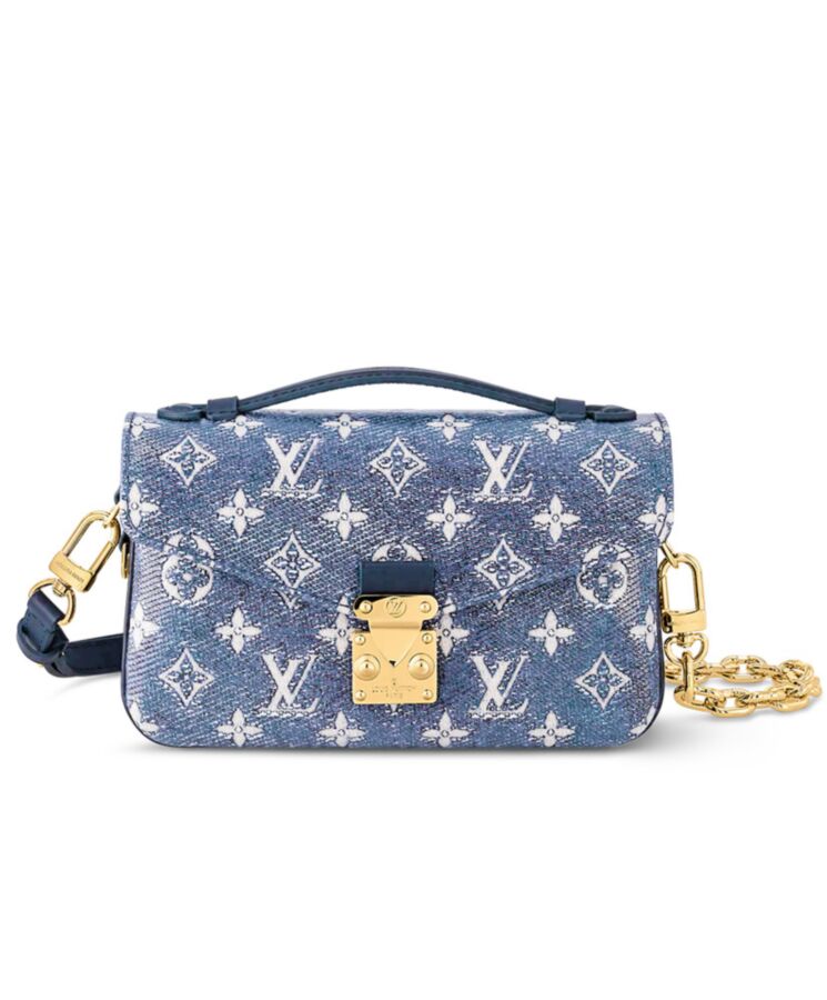 L.*V Pochette, Luxury Handbag, Monoglam Canvas, iPhone 14 Handbag, Pochette Metis East West, M22834 Blue