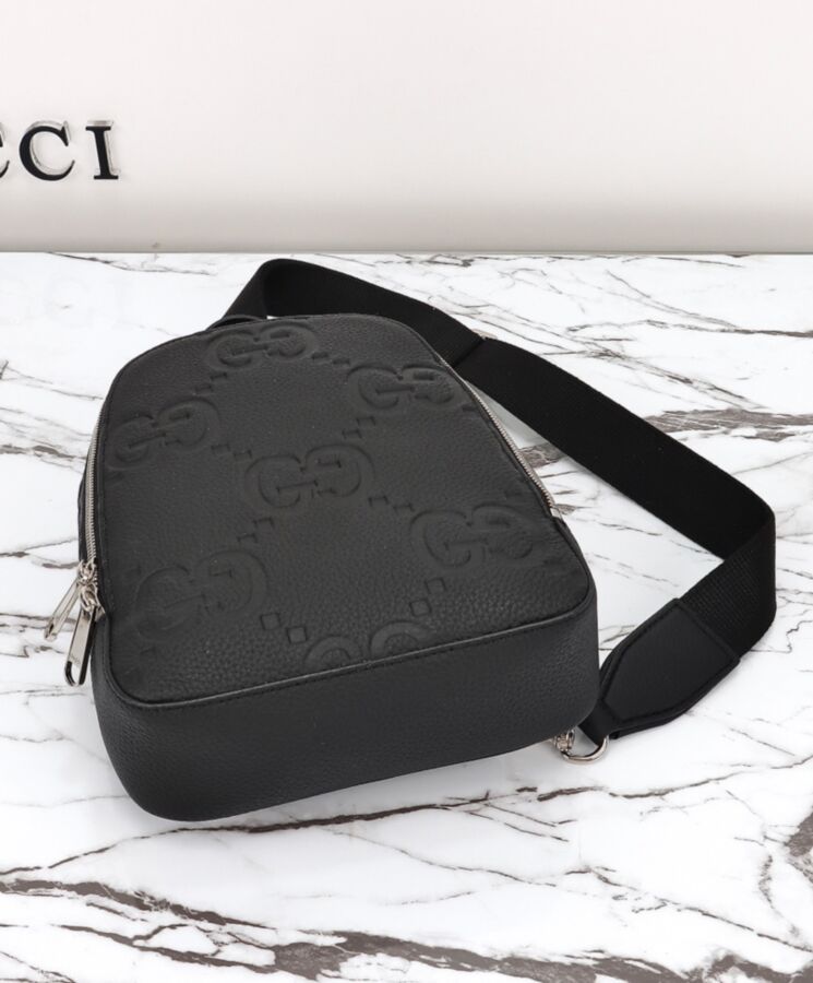 G.U.C.C Jumbo GG Crossbody Bag 766937 Black