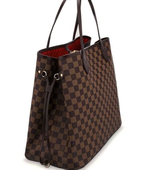 L.*V Damier Canvas Neverfull N41357 Brown