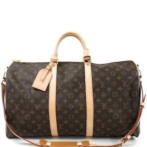 L.*V Monogram, Luxury travel bag, Keepall M41416 Brown