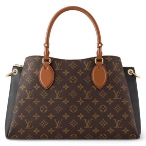 L.*V Vendome, Luxury Tote Bag, Monogram Canvas, Grained Leather, High-end Fashion