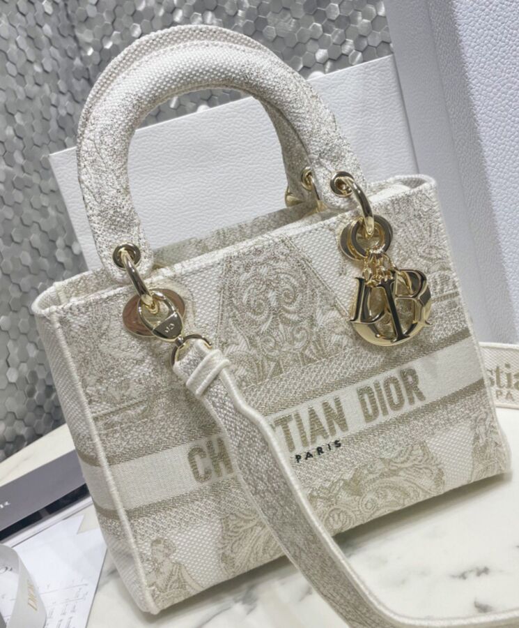 Di.ar Medium Lady D-Lite Bag Golden