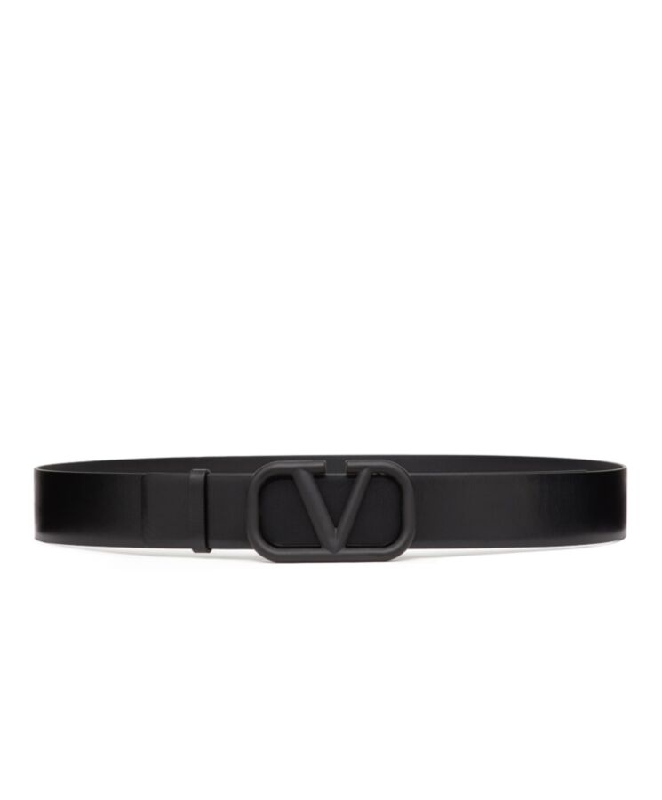 Valen.tino Vlogo Signature Calfskin Belt 40mm Black