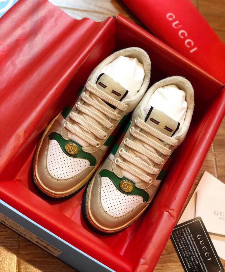 G.U.C.C Unisex Screener, Vintage G.U.C.C Sneakers, Luxury Footwear, Unisex Sneakers, Green G.U.C.C Sneakers, Designer Trainers