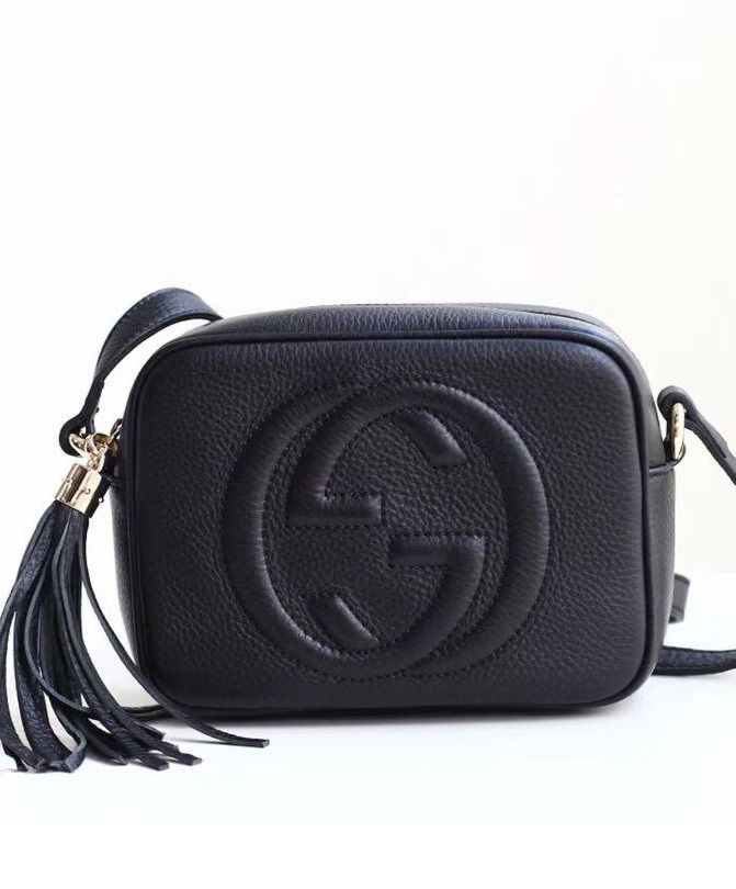 G.U.C.C Leather Soho Camera Bag 308364 Black