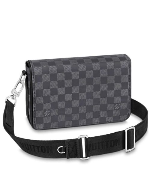 L.*V Studio, Studio Messenger Bag, Damier Infini leather, Luxury messenger bag, Designer bag.