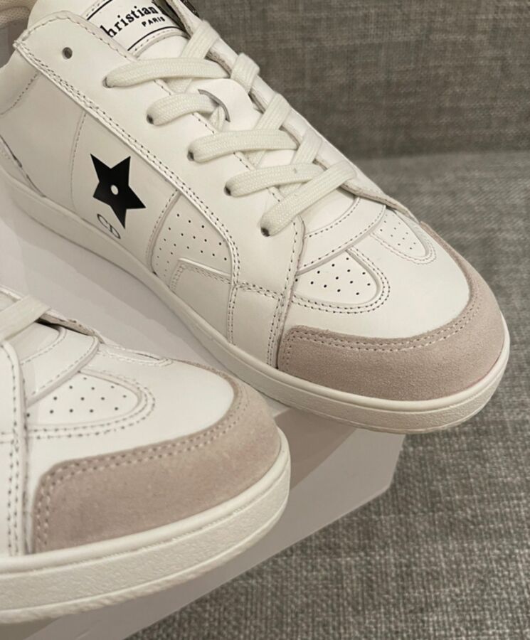 Di.ar Unisex Star, White Sneaker, Luxury Footwear, Di.ar Paris, Calfskin Sneaker