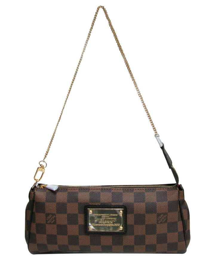 L.*V Damier Canvas Eva Clutch N55213 Brown