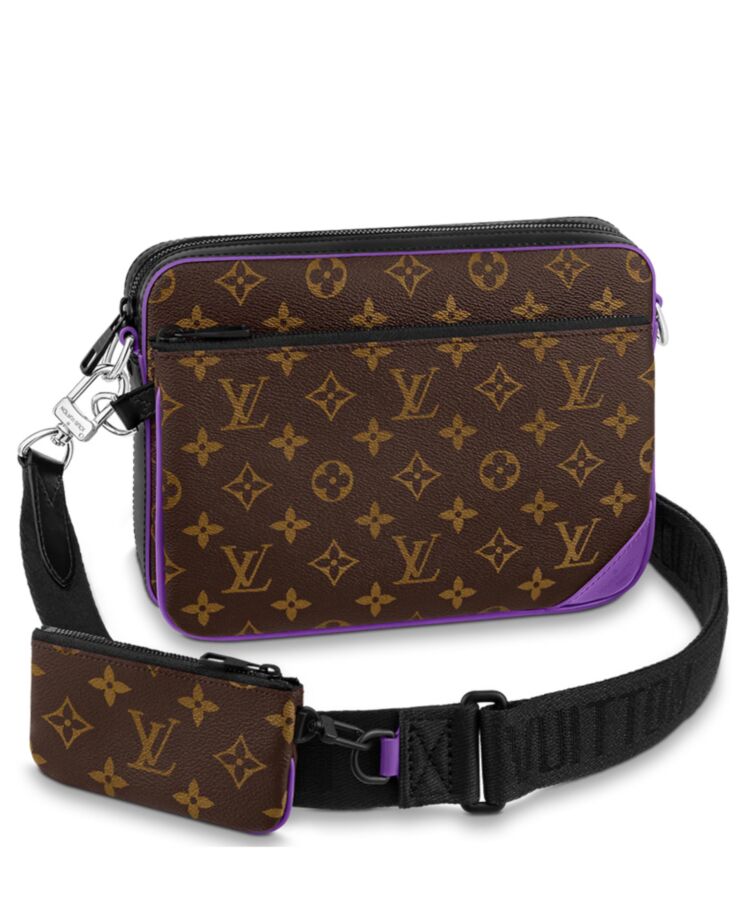 L.*V Trio Messenger Bag M46266 Purple