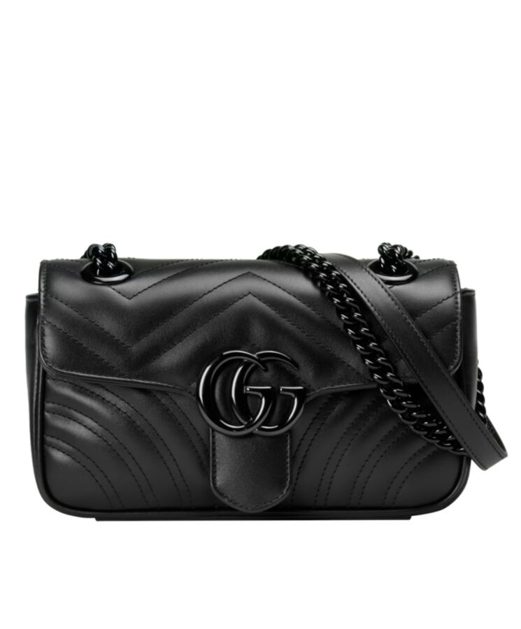 G.U.C.C GG Marmont Quilted Mini Bag Black