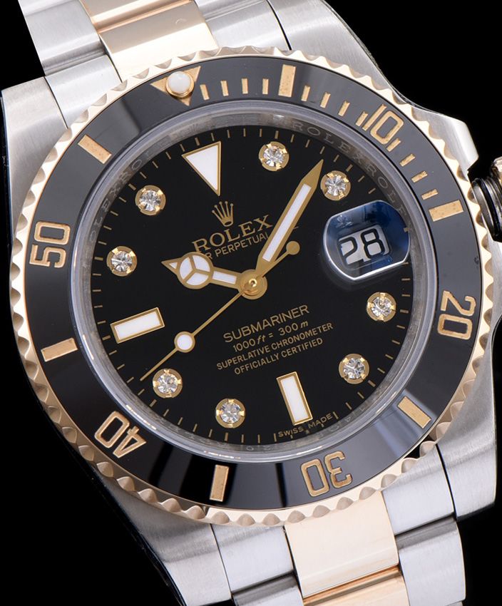 Ro.le.x Submariner Automatic Watch with Dimond Black